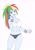 Size: 1654x2339 | Tagged: safe, artist:sumin6301, derpibooru import, rainbow dash, equestria girls, belly button, breasts, looking at you, open mouth, rainboob dash, sexy, simple background, solo, stupid sexy rainbow dash, white background