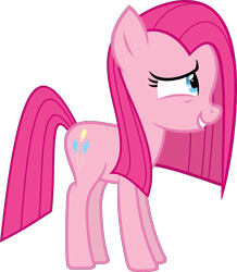 Size: 4354x5000 | Tagged: safe, artist:slb94, pinkie pie, earth pony, pony, absurd resolution, female, looking up, nervous, pinkamena diane pie, simple background, teenager, transparent background, vector, younger