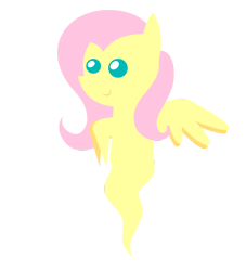 Size: 2756x3031 | Tagged: safe, artist:aborrozakale, fluttershy, ghost, pony, high res, pointy ponies, simple background, solo, transparent background, vector