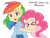 Size: 393x298 | Tagged: safe, artist:wrath-marionphauna, derpibooru import, pinkie pie, rainbow dash, human, >w<, chibi, clothes, digital art, dress, humanized, shirt, surprised, t-shirt