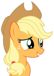 Size: 2619x3644 | Tagged: safe, artist:sketchmcreations, applejack, earth pony, pony, applejack's "day" off, inkscape, simple background, smiling, solo, transparent background, unsure, vector