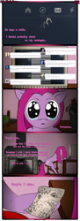 Size: 1245x3403 | Tagged: safe, artist:underwoodart, pinkie pie, earth pony, pony, ask pink-pony, comic, computer, female, map, mare, pinkamena diane pie, solo, teary eyes, tumblr