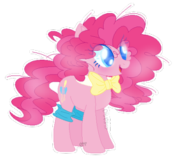 Size: 464x426 | Tagged: safe, artist:wishing-well-artist, pinkie pie, earth pony, pony, base used, bowtie, colored pupils, female, leg warmers, mare, open mouth, simple background, smiling, solo, transparent background