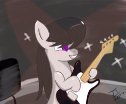 Size: 6000x5000 | Tagged: safe, artist:johntugsy, octavia melody, earth pony, pony, absurd resolution, guitar, rocktavia, solo