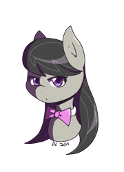 Size: 421x585 | Tagged: safe, artist:daikaluff, octavia melody, earth pony, pony, bust, female, looking at you, mare, portrait, signature, simple background, solo, transparent background