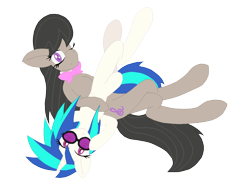 Size: 1403x1020 | Tagged: safe, artist:thelunarmage, dj pon-3, octavia melody, vinyl scratch, earth pony, pony, female, lesbian, octavia and vinyl, scratchtavia, shipping, simple background, transparent background