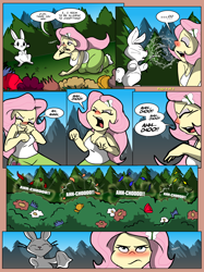 Size: 1400x1870 | Tagged: safe, artist:bestheelofalltime, angel bunny, fluttershy, equestria girls, angel is a bunny bastard, comic, flower, pre sneeze, red nosed, sneezing, the simpsons