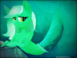 Size: 1024x768 | Tagged: safe, lyra heartstrings, anthro, merpony, pony, unicorn, female, horn, mare, solo