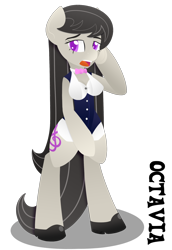 Size: 1482x2160 | Tagged: safe, artist:jade meteor, octavia melody, anthro, arm hooves, solo, waistcoat