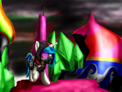 Size: 1600x1200 | Tagged: safe, artist:dragmodnotloc, dj pon-3, vinyl scratch, pony, unicorn, brotherhood of nod, canterlot, command and conquer, crossover, tiberium