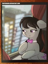 Size: 800x1066 | Tagged: safe, artist:theparagon, octavia melody, earth pony, pony, detailed background, female, mare, solo