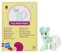 Size: 410x354 | Tagged: safe, lyra heartstrings, pony, unicorn, blind bag, female, green coat, horn, mare, toy, two toned mane