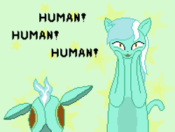 Size: 600x450 | Tagged: safe, artist:thejakevale, lyra heartstrings, alien, cat, betelgeusean, crossover, human fetish, pixel art, simple background, space dandy, species swap