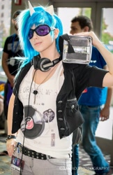 Size: 3182x4896 | Tagged: safe, artist:norikat, dj pon-3, vinyl scratch, human, cosplay, irl, irl human, photo