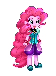 Size: 115x155 | Tagged: safe, artist:sakuyamon, pinkie pie, human, humanized, pixel art, pony coloring, simple background, solo, sprite, tailed humanization, transparent background