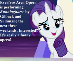 Size: 864x720 | Tagged: safe, edit, edited screencap, screencap, rarity, pony, unicorn, to where and back again, bronybait, cropped, cute, cutie map, gilbert and sullivan, raribetes, ruddigore, speech, twilight's castle