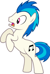 Size: 2909x4276 | Tagged: safe, artist:flamelauncher14, dj pon-3, doctor whooves, vinyl scratch, pony, unicorn, absurd resolution, dj col-7, fusion, recolor, repaint, rule 63, solo, surprised