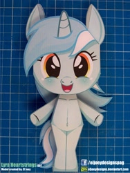 Size: 1425x1900 | Tagged: safe, artist:eljoeydesigns, lyra heartstrings, belly button, blushing, papercraft