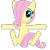 Size: 108x108 | Tagged: safe, artist:onil innarin, fluttershy, pegasus, pony, blushing, cute, female, filly, filly fluttershy, looking at you, pixel art, shyabetes, simple background, sitting, smiling, solo, strategically covered, tail censor, transparent background, younger