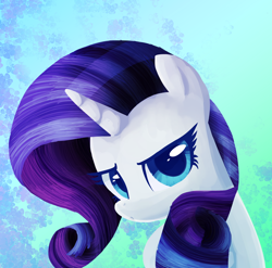 Size: 1492x1475 | Tagged: safe, artist:andromedasparkz, rarity, pony, unicorn, female, mare, solo, thinking