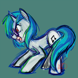 Size: 1000x1000 | Tagged: safe, artist:ryuredwings, dj pon-3, vinyl scratch, pony, unicorn, female, horn, mare, solo