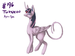 Size: 1024x768 | Tagged: safe, artist:luckyorigamistars, derpibooru import, twilight sparkle, twilight sparkle (alicorn), alicorn, pony, espeon, female, mare, pokémon, ponymon, solo