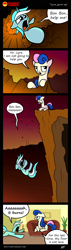 Size: 764x2686 | Tagged: safe, artist:dori-to, bon bon, lyra heartstrings, sweetie drops, bon bon is not amused, cliff, comic, lava, the floor is lava