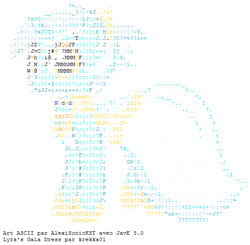 Size: 583x571 | Tagged: safe, artist:alexisonickst, lyra heartstrings, ascii, clothes, dress, gala dress, simple background, solo, vector, white background