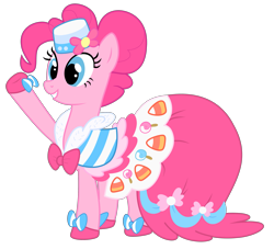 Size: 3327x3017 | Tagged: safe, artist:wolfie-blitz, pinkie pie, earth pony, pony, the best night ever, clothes, dress, gala dress, high res, simple background, smiling, solo, transparent background, vector