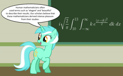 Size: 950x588 | Tagged: safe, lyra heartstrings, calculus, chalkboard, exploitable meme, human studies101 with lyra, math, meme