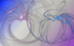 Size: 1280x800 | Tagged: safe, artist:sirderpenstein, dj pon-3, octavia melody, vinyl scratch, earth pony, pony, colored, female, heart, lesbian, love, scratchtavia, shipping