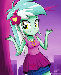 Size: 1784x2162 | Tagged: safe, artist:the-butch-x, lyra heartstrings, equestria girls, shrug, solo