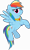 Size: 4767x7962 | Tagged: safe, artist:jhayarr23, derpibooru import, part of a set, rainbow dash, pegasus, pony, absurd resolution, element of loyalty, female, flying, looking at you, mare, simple background, solo, transparent background, vector