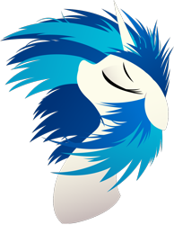 Size: 840x1080 | Tagged: safe, artist:rariedash, dj pon-3, vinyl scratch, pony, unicorn, bust, eyes closed, female, floppy ears, horn, lineless, mare, portrait, profile, simple background, solo, transparent background