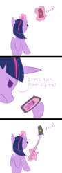 Size: 930x2585 | Tagged: safe, artist:carla-92, derpibooru import, twilight sparkle, twilight sparkle (alicorn), alicorn, pony, female, magic, mare, selfie, selfie stick, solo