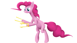 Size: 3840x2160 | Tagged: safe, artist:turple-purtle, pinkie pie, earth pony, pony, female, mare, simple background, solo, transparent background