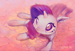 Size: 900x618 | Tagged: safe, artist:incmyk, rarity, pony, unicorn, cute, female, looking up, mare, prone, raribetes, solo