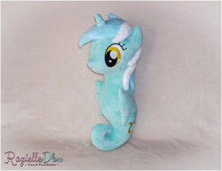 Size: 1294x1000 | Tagged: safe, artist:razielledbx, lyra heartstrings, sea pony, cute, irl, photo, plushie, seapony lyra, solo, species swap