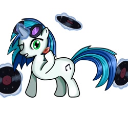 Size: 947x844 | Tagged: safe, artist:genbulein, dj pon-3, vinyl scratch, pony, unicorn, alternate eye color, green eyes, solo