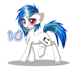 Size: 2800x2500 | Tagged: safe, artist:pastelflakes, dj pon-3, vinyl scratch, pony, unicorn, magic, solo