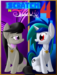 Size: 2500x3300 | Tagged: safe, artist:silvathebrony, dj pon-3, octavia melody, vinyl scratch, earth pony, pony, necklace