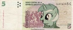 Size: 1199x499 | Tagged: safe, artist:tenderflutter, edit, lyra heartstrings, argentina, money