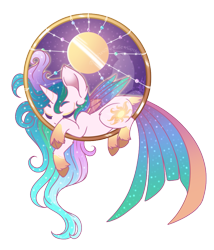 Size: 771x900 | Tagged: safe, artist:fuyusfox, princess celestia, alicorn, pony, cloven hooves, colored wings, cute, cutelestia, eyes closed, female, gradient wings, mare, night, simple background, sleeping, solo, tail feathers, transparent background, unshorn fetlocks, watermark