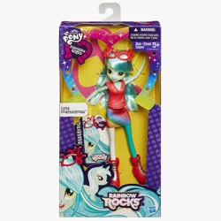 Size: 1500x1500 | Tagged: safe, lyra heartstrings, equestria girls, rainbow rocks, doll, glasses, official, ponied up, solo, toy