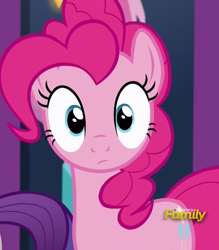 Size: 666x762 | Tagged: safe, screencap, pinkie pie, pony, celestial advice, cute, discovery family logo, looking at you, solo