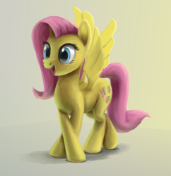 Size: 1676x1734 | Tagged: safe, artist:odooee, fluttershy, pegasus, pony, cute, female, mare, shyabetes, smiling, solo