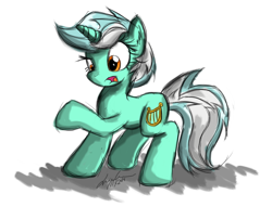 Size: 1014x774 | Tagged: safe, artist:flutterthrash, lyra heartstrings, pony, unicorn, female, mare, open mouth, solo