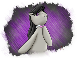 Size: 1600x1200 | Tagged: safe, artist:shadowsn25, octavia melody, earth pony, pony, black mane, bucktooth, female, gray coat, mare, solo