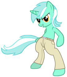 Size: 3544x4085 | Tagged: safe, artist:aborrozakale, lyra heartstrings, pony, absurd resolution, bipedal, clothes, pants, simple background, solo, transparent background, vector