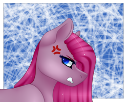 Size: 2500x2000 | Tagged: safe, artist:atinyboxofjoy, pinkie pie, pony, angry, cross-popping veins, high res, pinkamena diane pie, solo